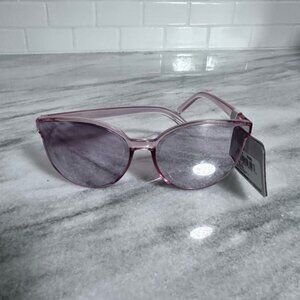 West Loop Pink Oversized Shield Sunglasses